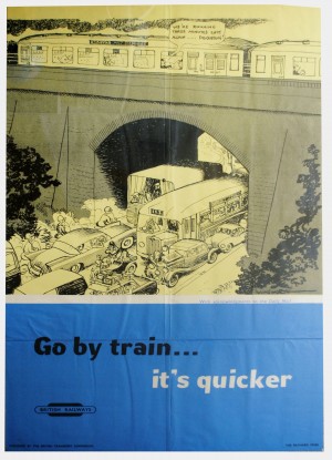 Go Quicker By Train Original British Railways Poster
